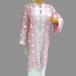 Pastel Pink Kashida Kari Georgette Jacket